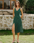 Women's Woven Polyester Midi  Dress Dresses - RIHOAS