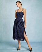 Women's Woven Polyester Midi Dress Dresses - RIHOAS
