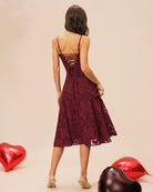 Women's Woven Polyester Midi Dress Dresses - RIHOAS
