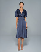 Women's Woven Polyester Midi Dress Dresses - RIHOAS