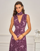 Women's Woven Polyester Midi Dress Dresses - RIHOAS