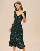 Women’s Woven Polyester Midi Dress Dresses - RIHOAS