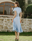 Women's Woven Polyester Midi Dress Dresses - RIHOAS