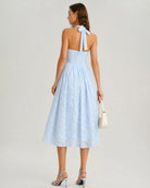Women's Woven Polyester Midi Dress Dresses - RIHOAS