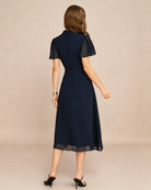 Women's  Woven Polyester Midi Dress Dresses - RIHOAS