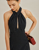 Women's Woven Polyester Midi Dress Dresses - RIHOAS