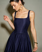 Women's Woven Polyester  Midi Dress Dresses - RIHOAS
