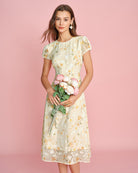 Women's Woven Polyester Midi Dress Dresses - RIHOAS