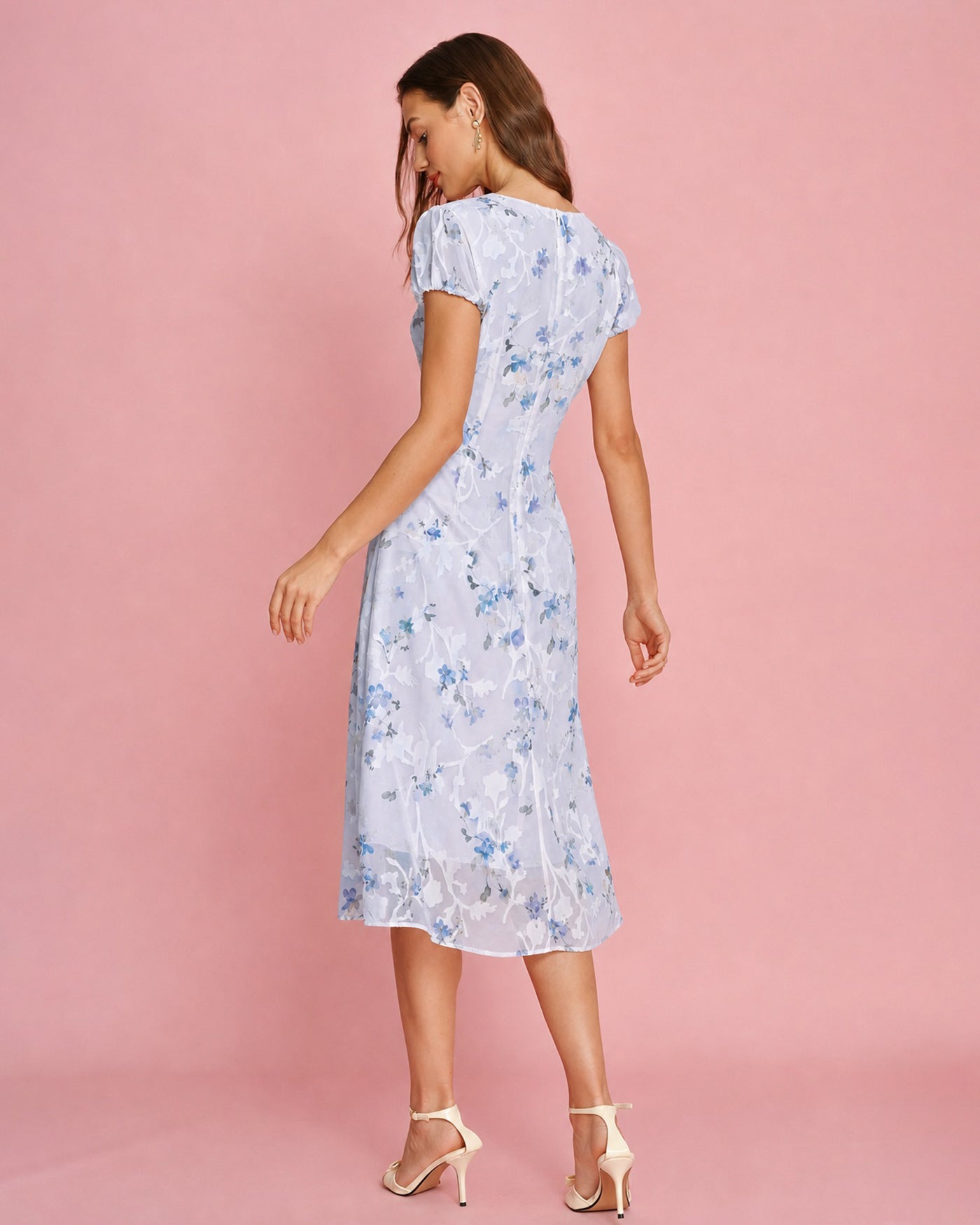 Women's Woven Polyester Midi Dress Dresses - RIHOAS