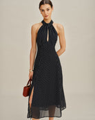 Women's Woven Polyester Midi Dress Dresses - RIHOAS