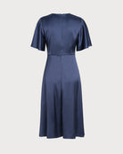 Women's Woven Polyester Midi Dress Dresses - RIHOAS