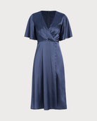 Women's Woven Polyester Midi Dress Dresses - RIHOAS