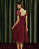 Women's Woven Polyester Midi Dress Dresses - RIHOAS
