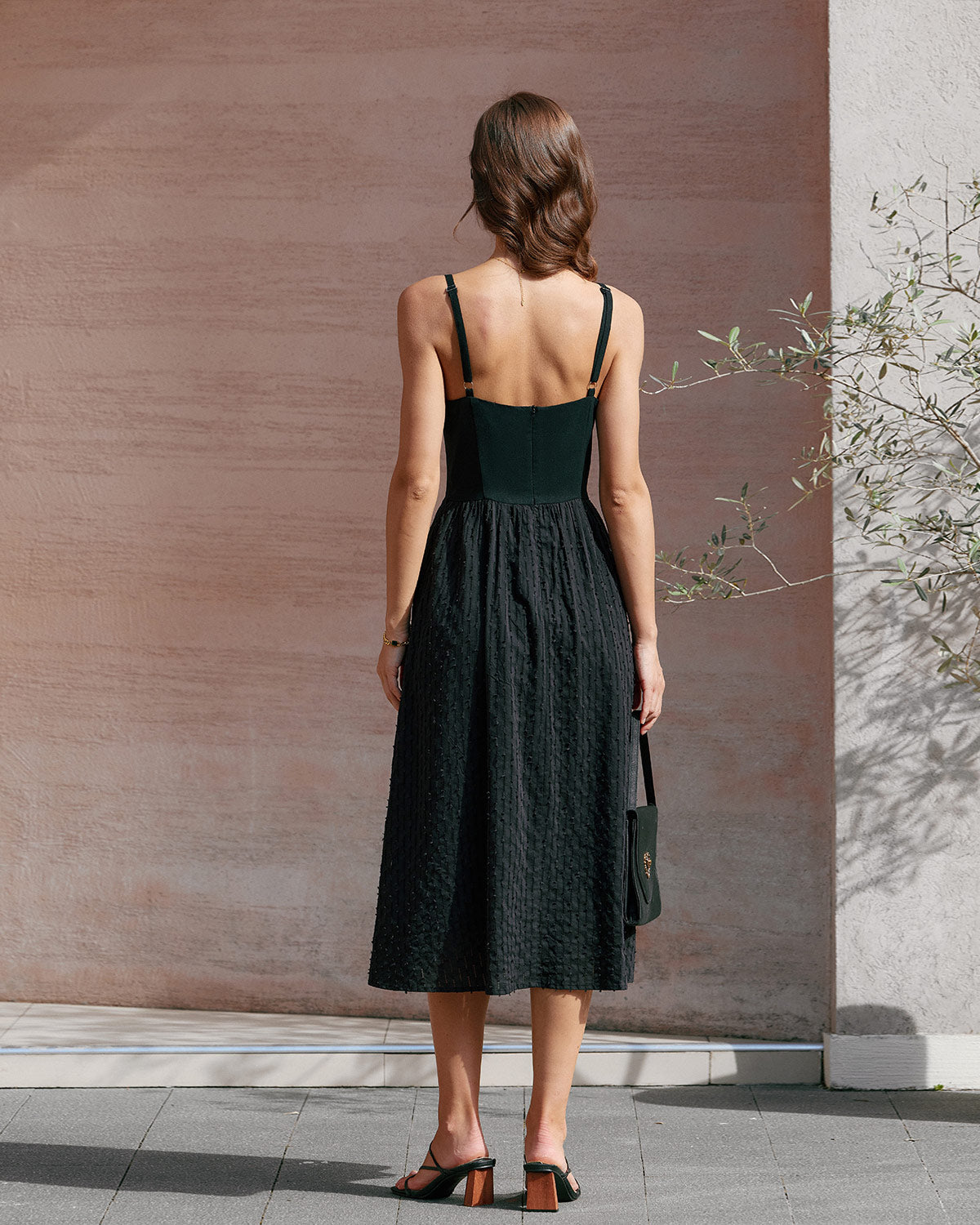 Women's Woven Polyester Midi Dresses Dresses - RIHOAS