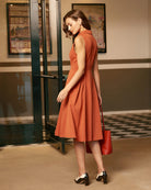 Women's Woven Polyester Midi Dresses Dresses - RIHOAS