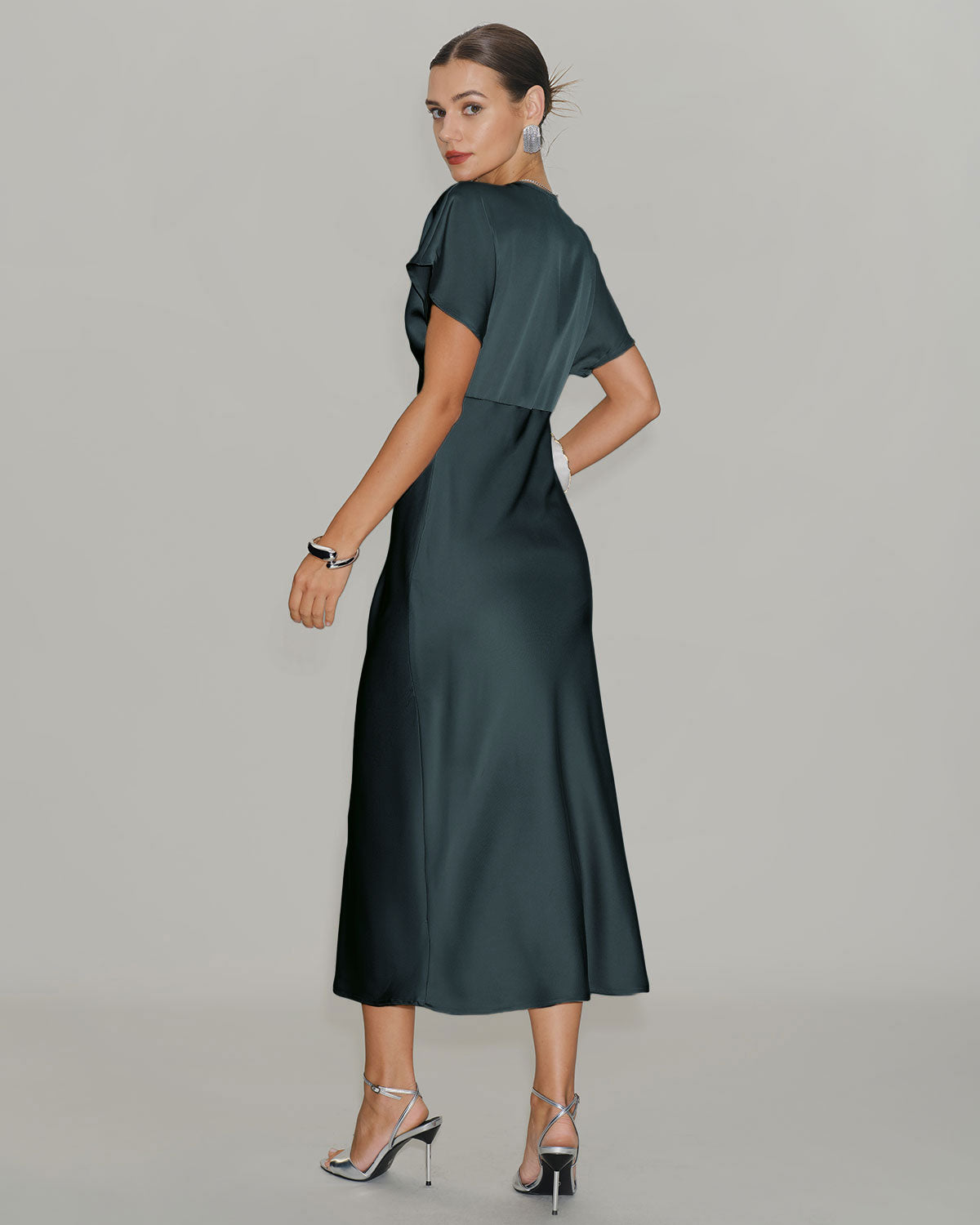 Women's Woven Polyester Midi Dresses Dresses - RIHOAS