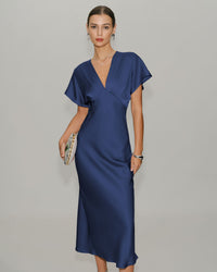 Women's Woven Polyester Midi Dresses Dresses - RIHOAS