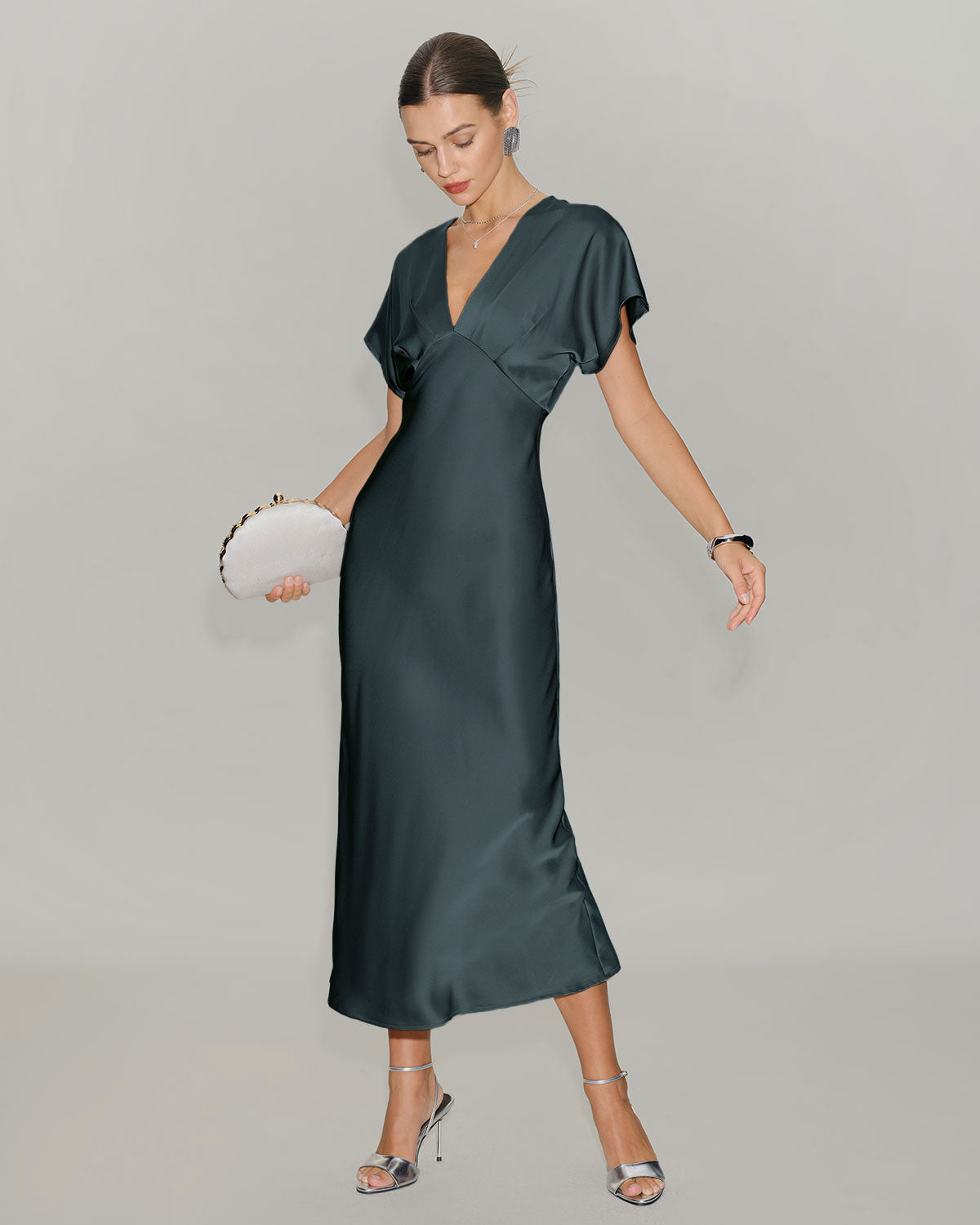 Women's Woven Polyester Midi Dresses Dresses - RIHOAS
