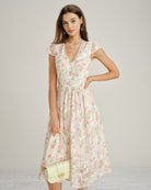 Women's Woven Polyester Midi Dresses Dresses - RIHOAS