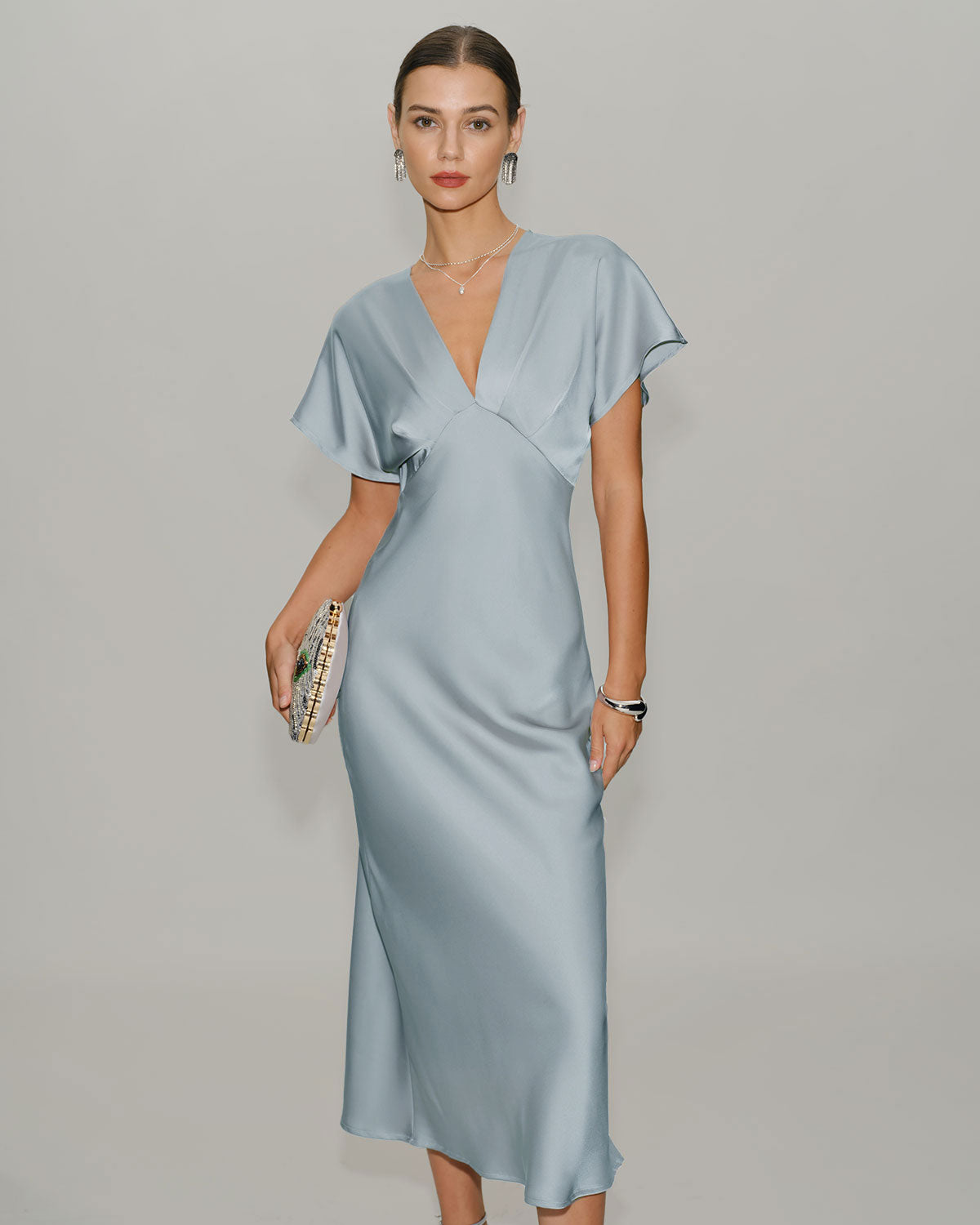 Women's Woven Polyester Midi Dresses Dresses - RIHOAS