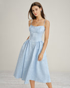 Women's Woven Polyester Midi Dresses Dresses - RIHOAS