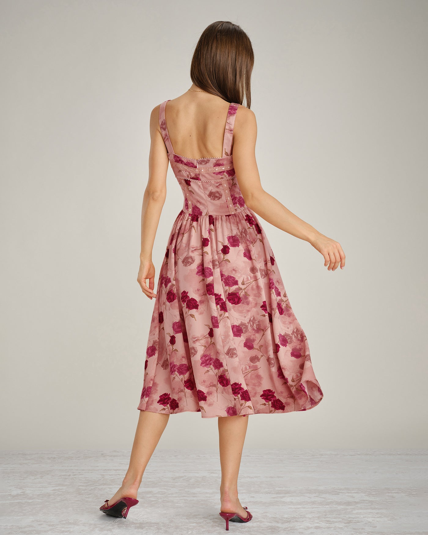 Women's Woven Polyester Midi Dresses Dresses - RIHOAS