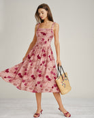 Women's Woven Polyester Midi Dresses Dresses - RIHOAS