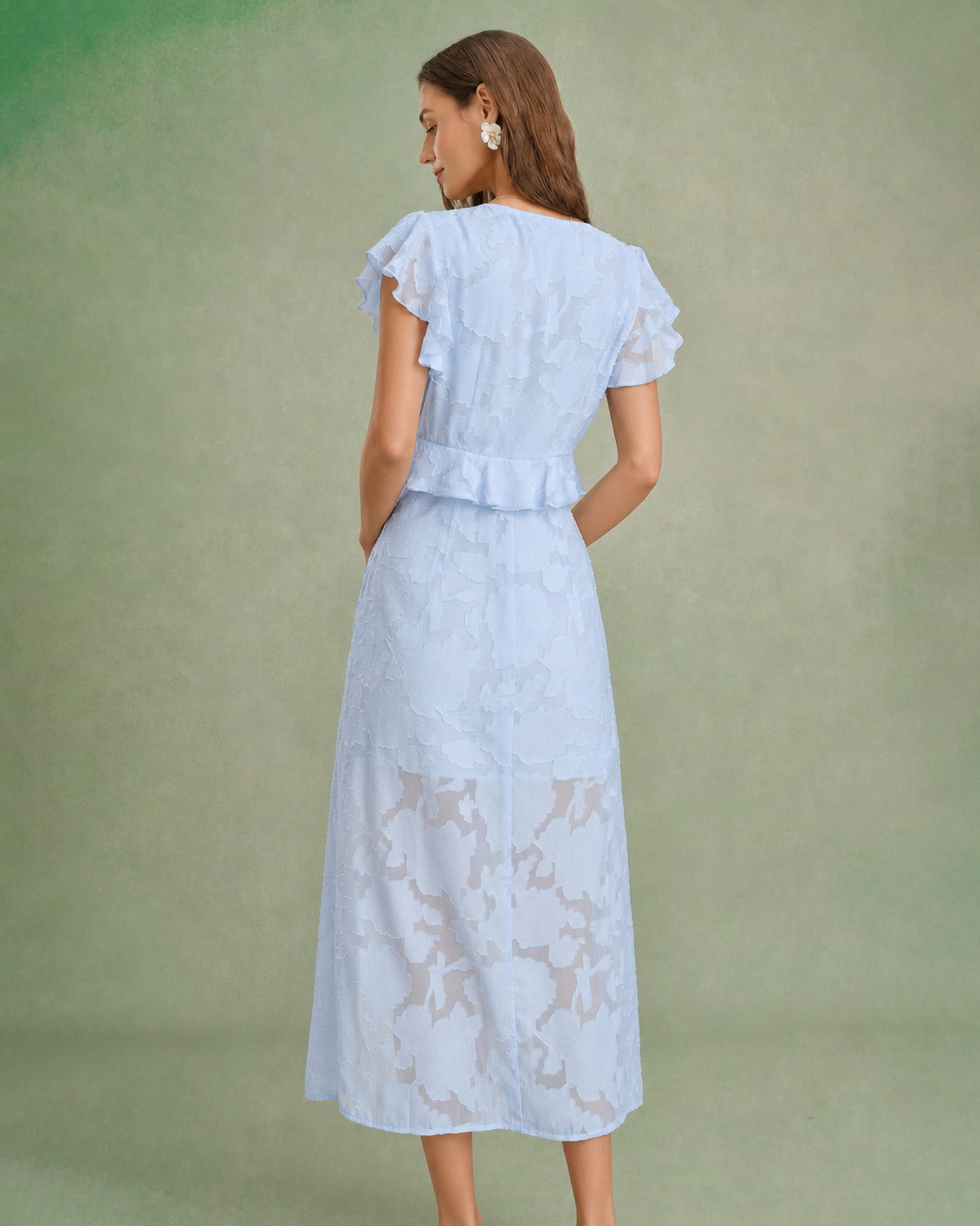 Women's Woven Polyester Midi Dresses Dresses - RIHOAS