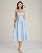 Women's Woven Polyester Midi Dresses Dresses - RIHOAS