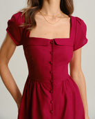 Women's Woven Polyester Midi Dresses Dresses - RIHOAS