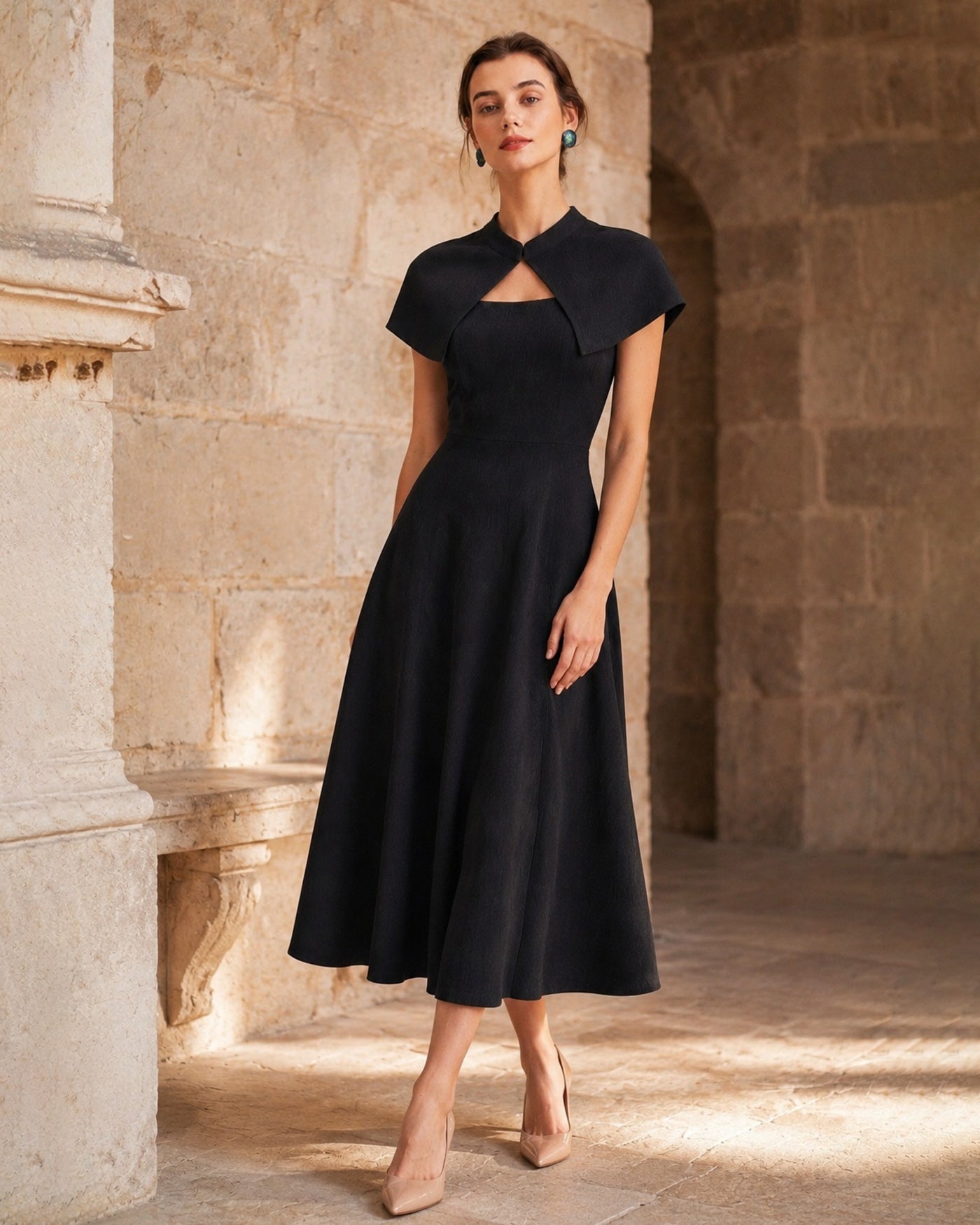 Women's Woven Polyester Midi Dresses Dresses - RIHOAS