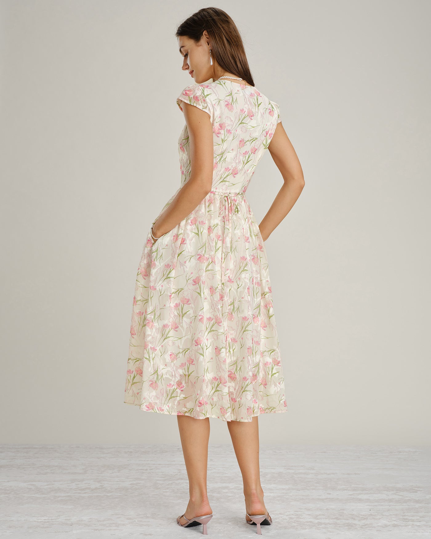 Women's Woven Polyester Midi Dresses Dresses - RIHOAS