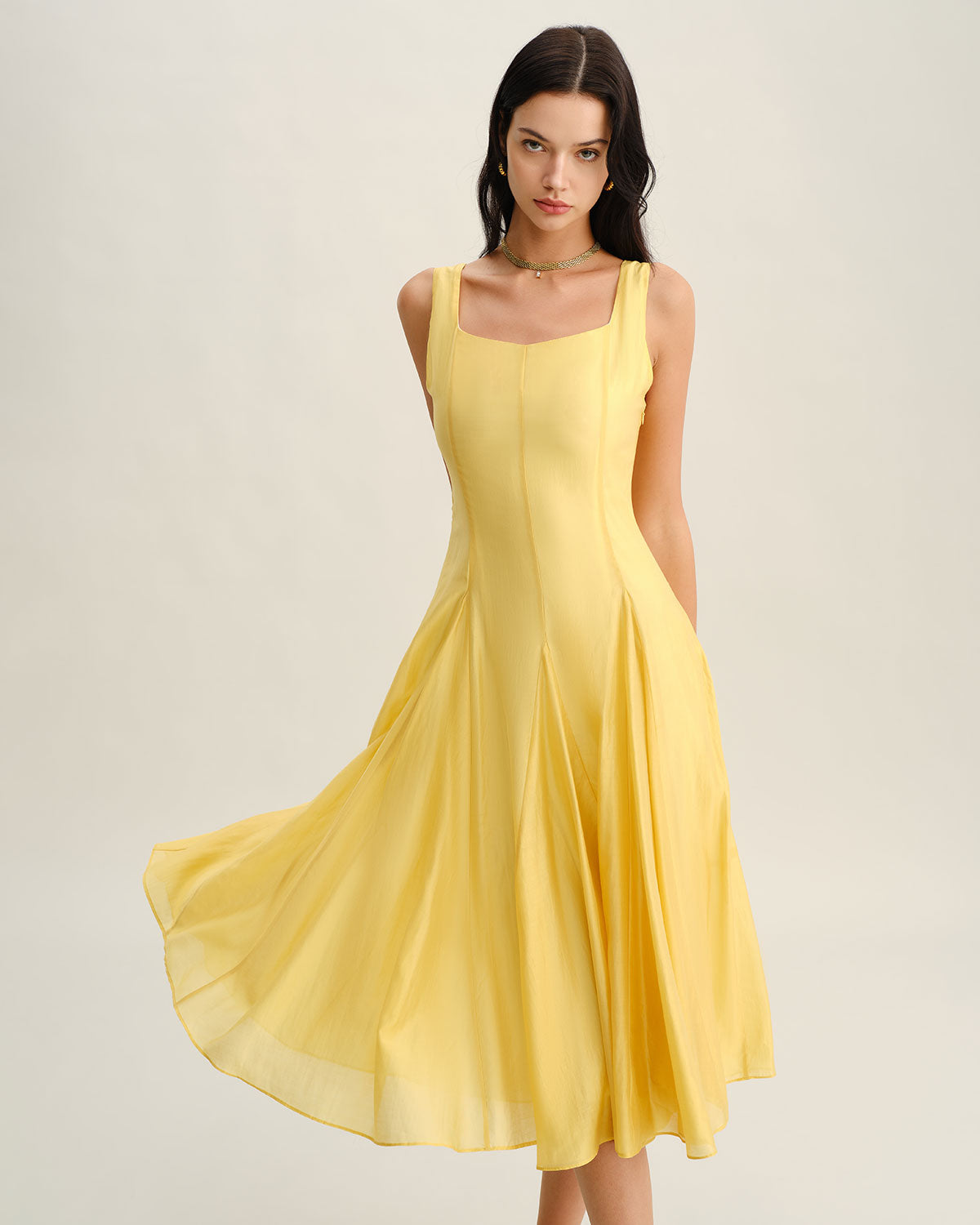 Women's Woven Polyester Midi Dresses Dresses - RIHOAS