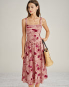 Women's Woven Polyester Midi Dresses Dresses - RIHOAS