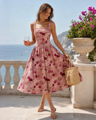 Women's Woven Polyester Midi Dresses Dresses - RIHOAS