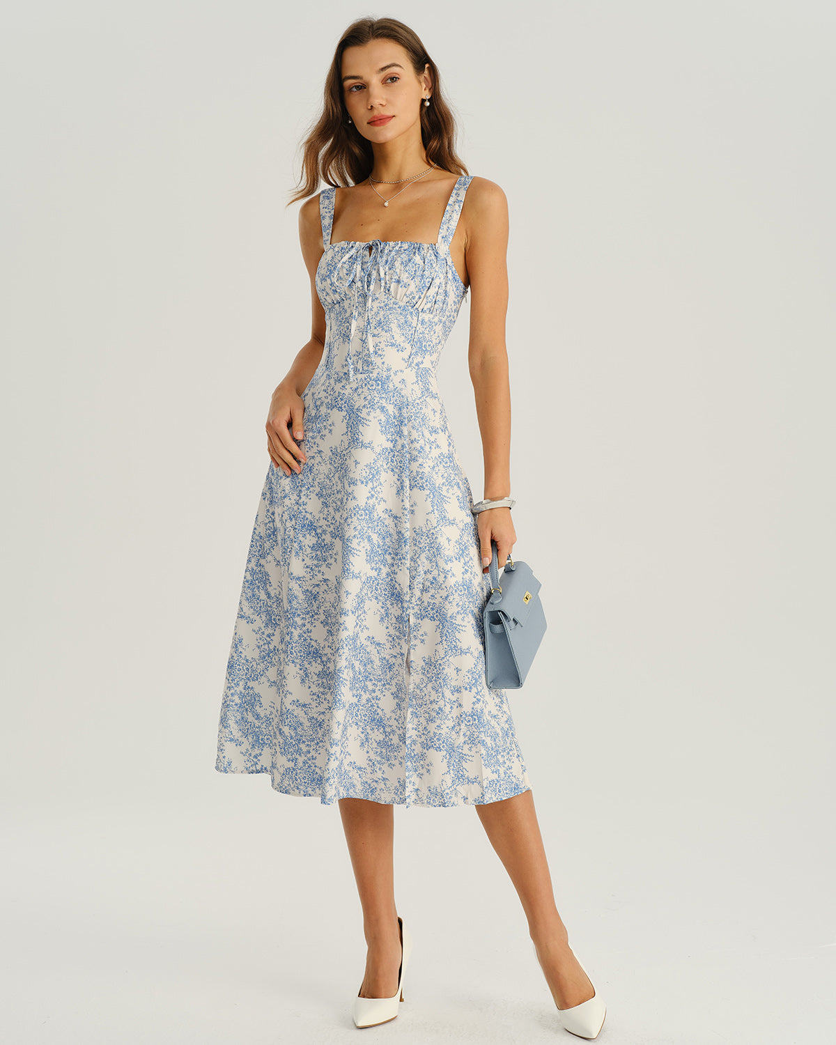 Women's Woven Polyester Midi Dresses Dresses - RIHOAS