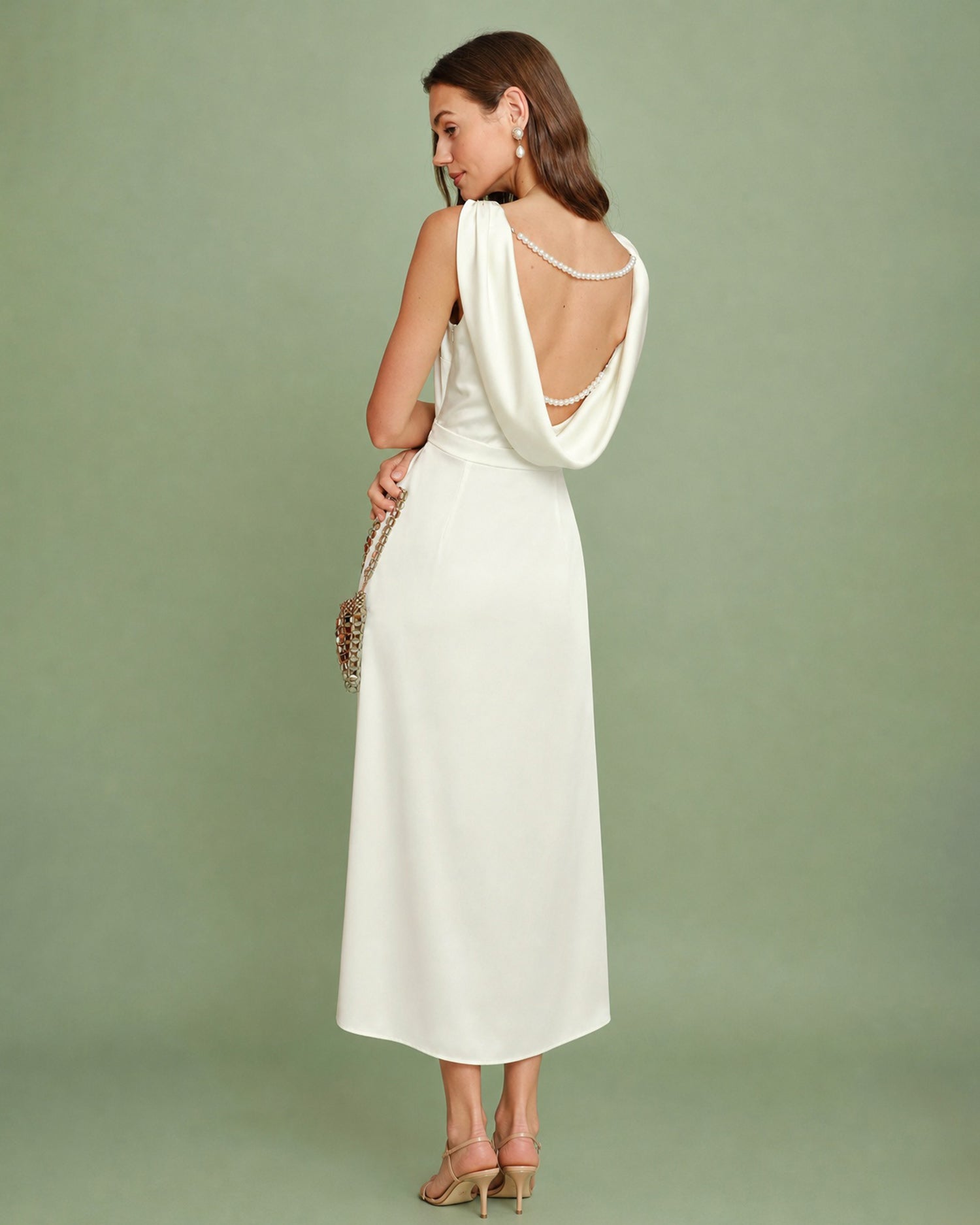 Women's Woven Polyester Midi Dresses Dresses - RIHOAS
