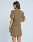 Women's Woven Polyester Midi Skirt Bottoms - RIHOAS