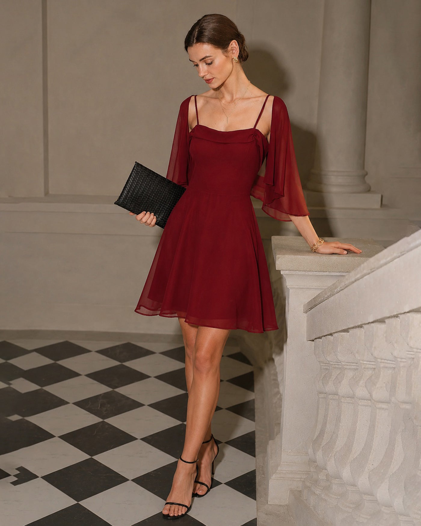 Women's Woven Polyester Mini Dress Dresses - RIHOAS