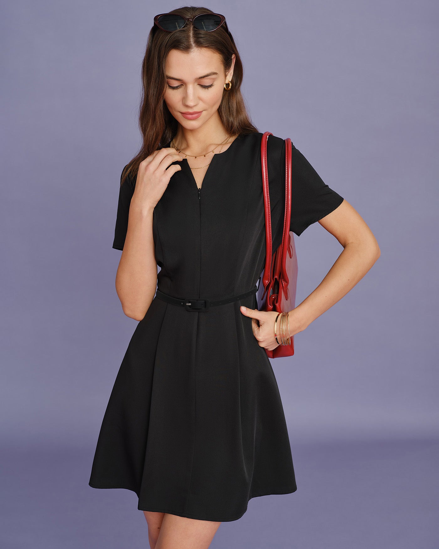 Women's Woven Polyester Mini Dress Dresses - RIHOAS