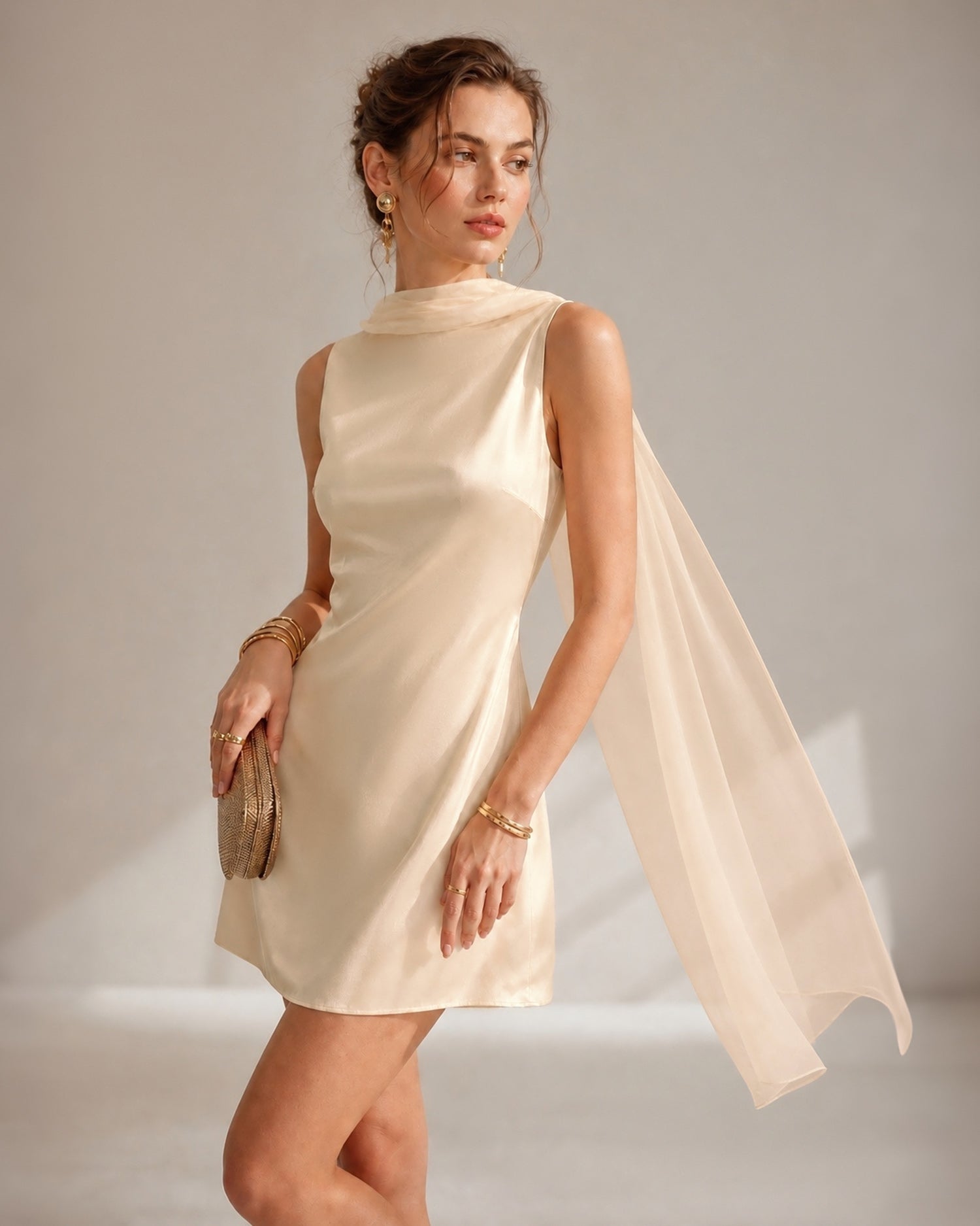 Women's Woven Polyester Mini Dress Dresses - RIHOAS