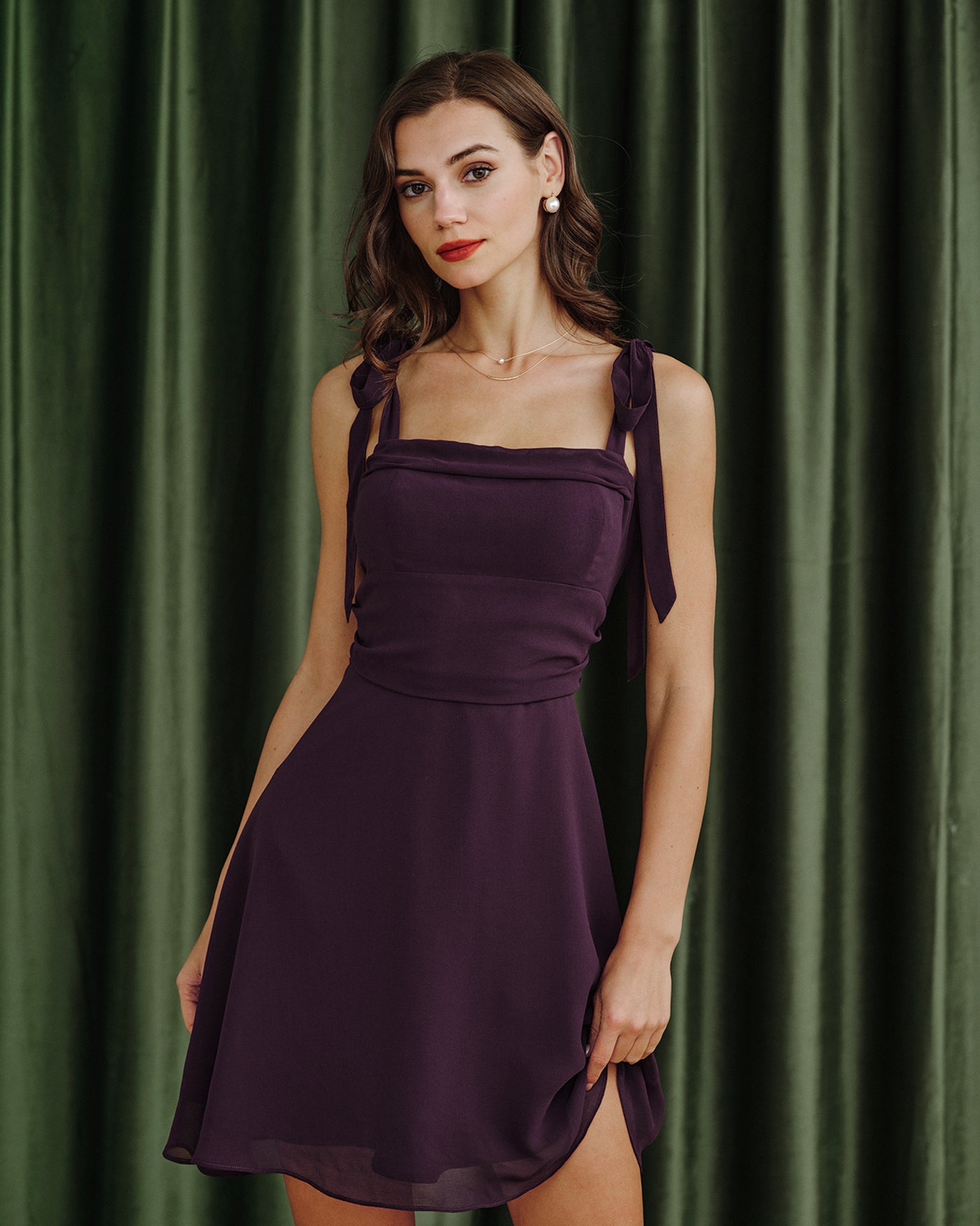 Women's Woven Polyester Mini Dress Dresses - RIHOAS