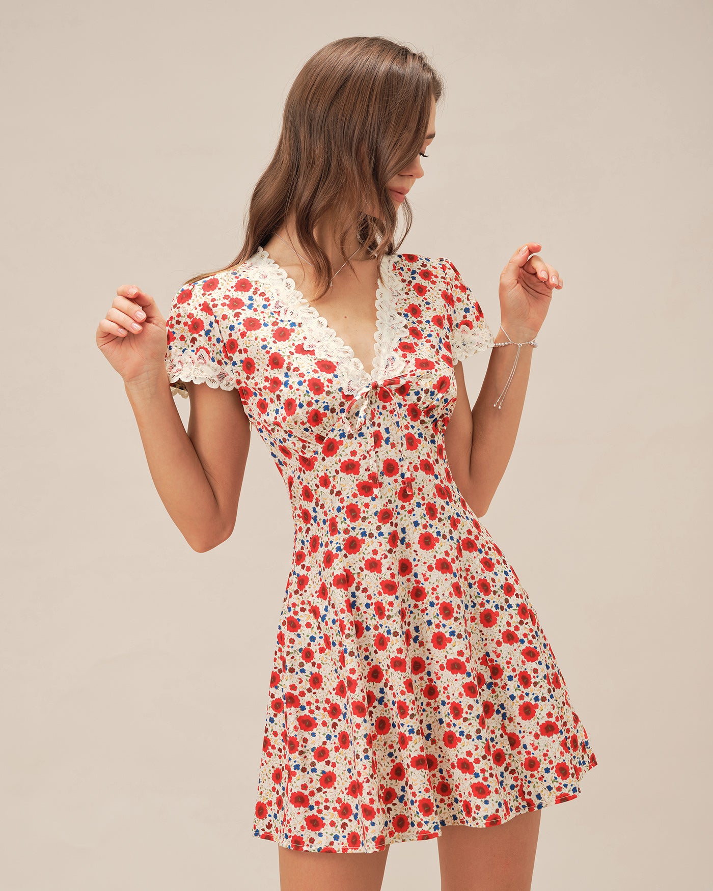 Women's Woven Polyester Mini Dress Dresses - RIHOAS