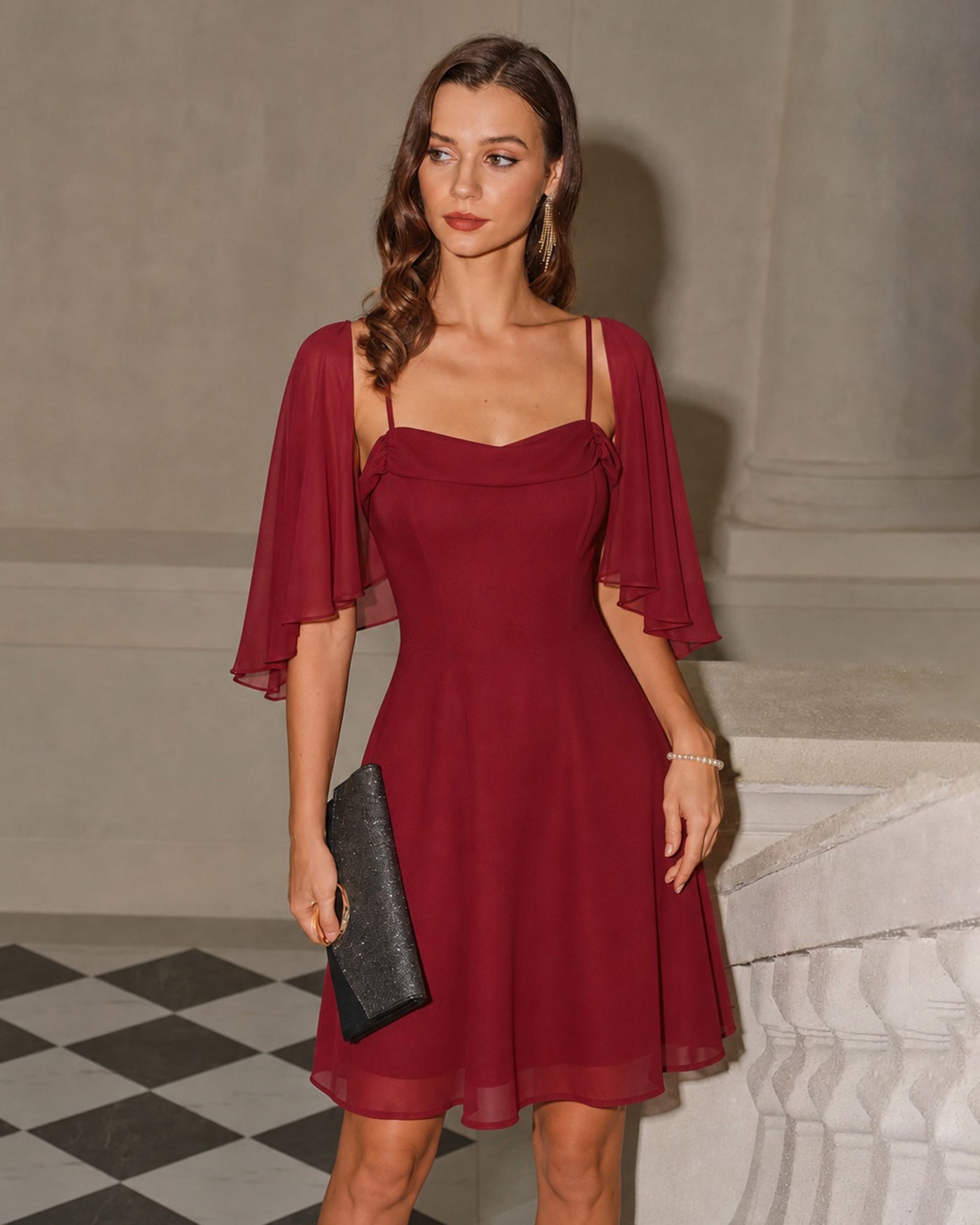 Women's Woven Polyester Mini Dress Dresses - RIHOAS