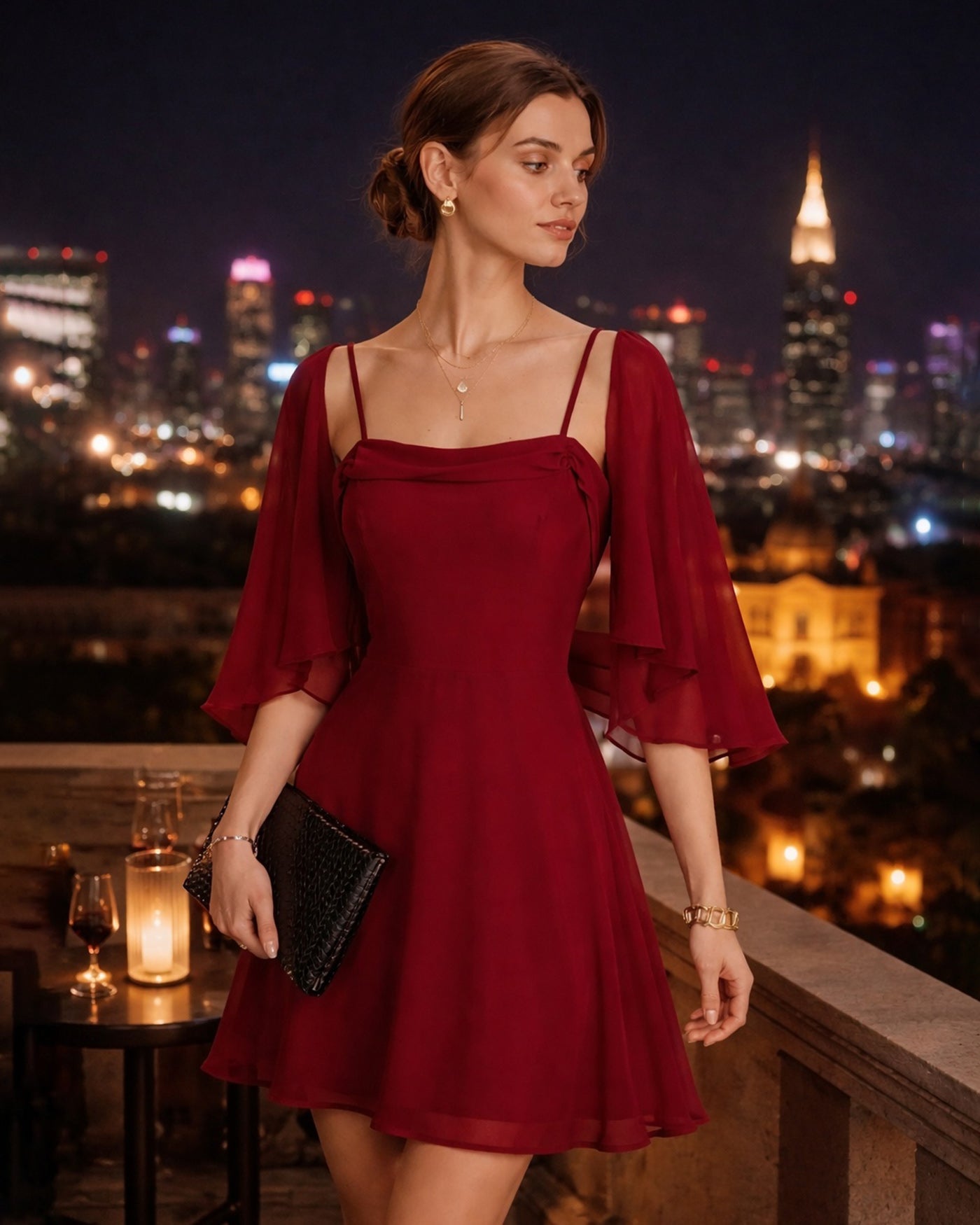 Women's Woven Polyester Mini Dress Dresses - RIHOAS