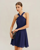 Women's Woven Polyester Mini Dress Dresses - RIHOAS