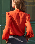 Women's Woven Polyester Shirts Tops - RIHOAS