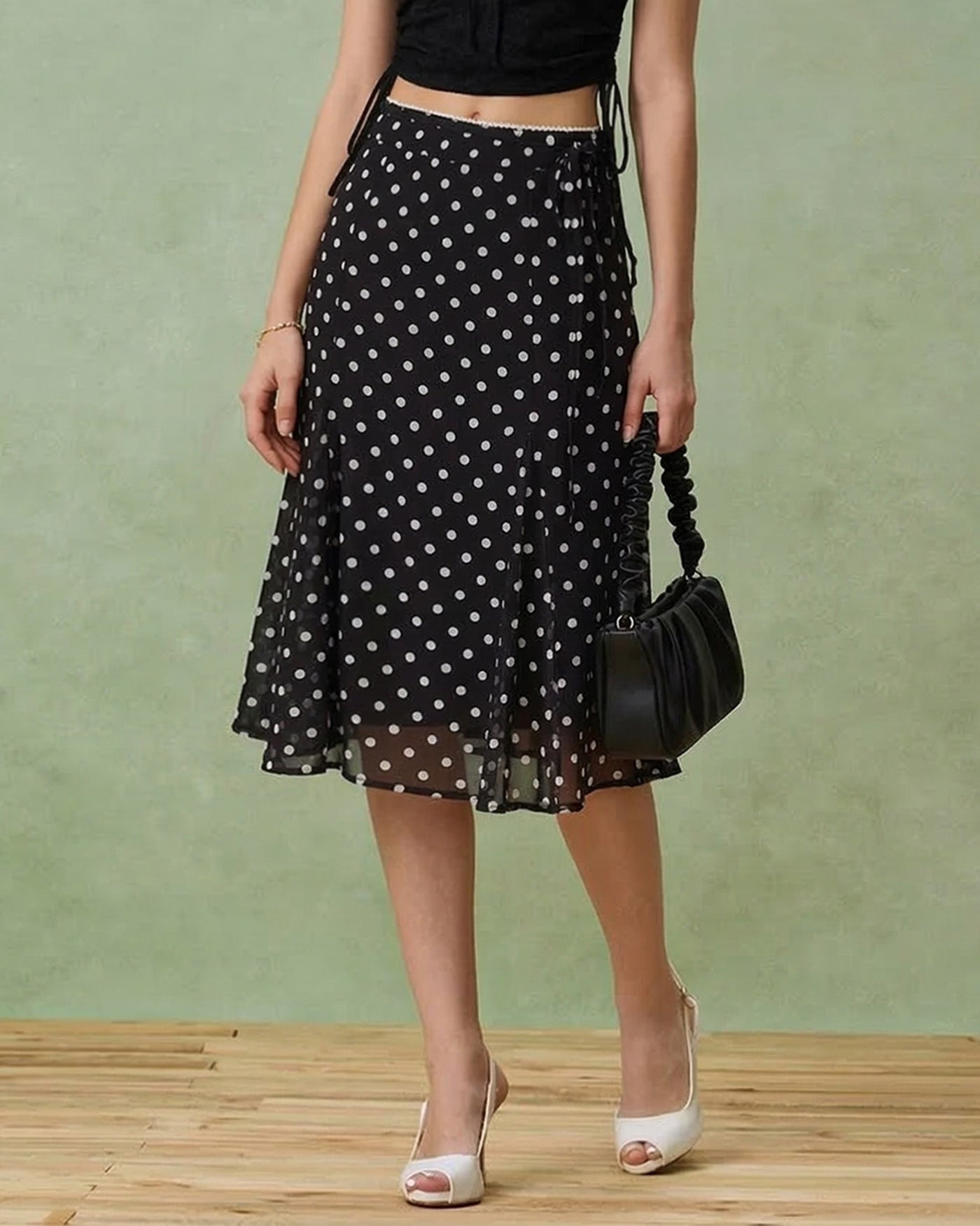 Women's Woven Polyester Skirt Bottoms - RIHOAS