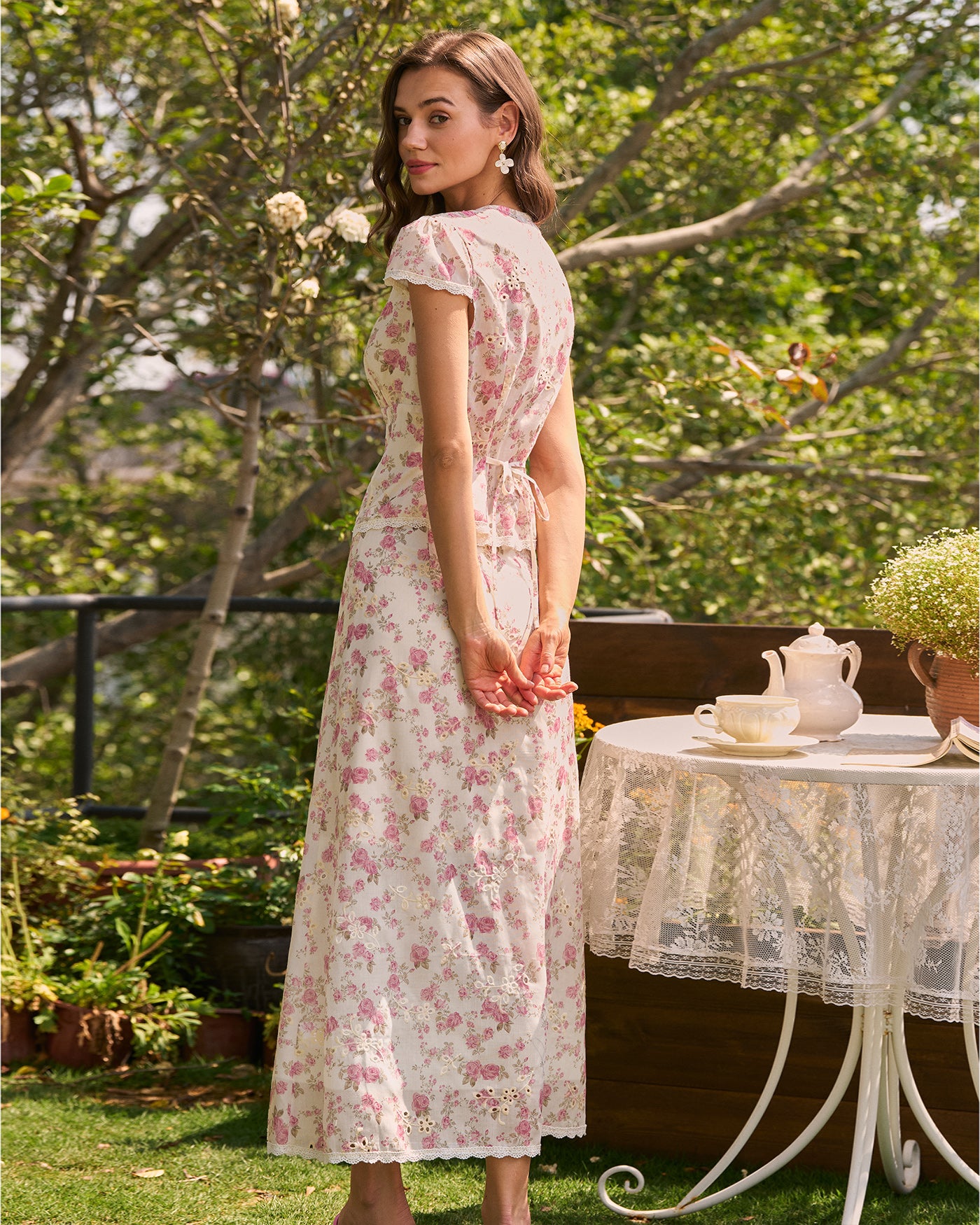 Women's Woven Polyester Skirt Bottoms - RIHOAS
