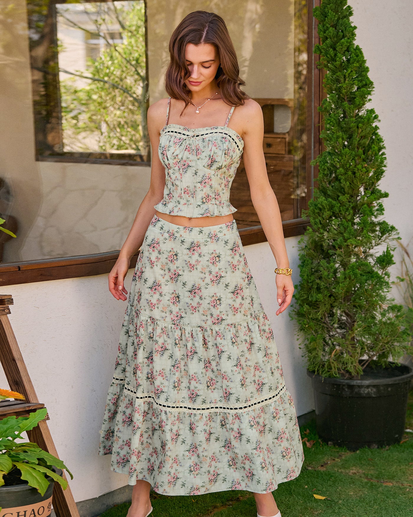 Women's Woven Polyester Skirt Bottoms - RIHOAS